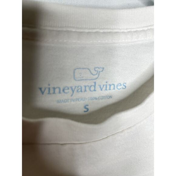Vineyard Vines Whale T-Shirt Long Sleeve Spell Out Sleeve Size Small All Cotton - Picture 7 of 7